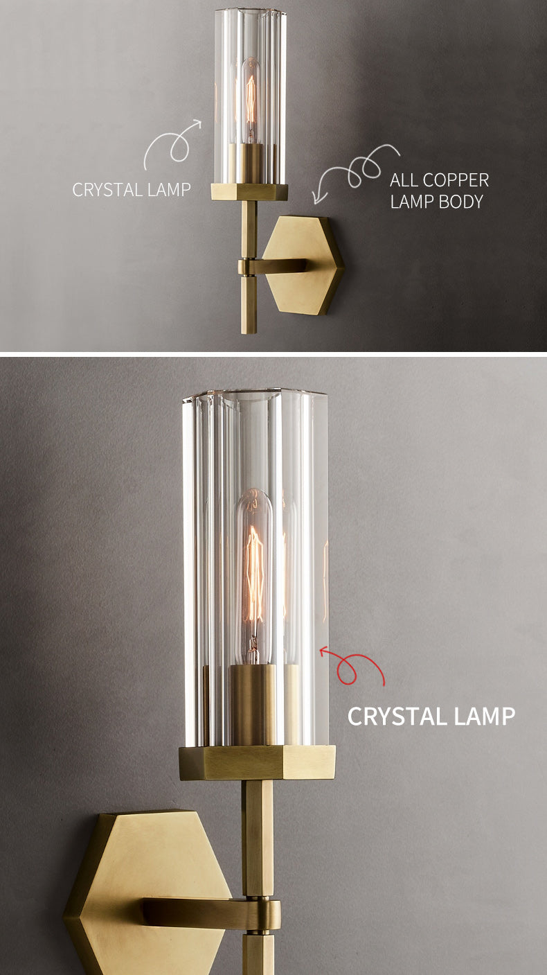 Crystal Wall Sconce finish detail – close-up view