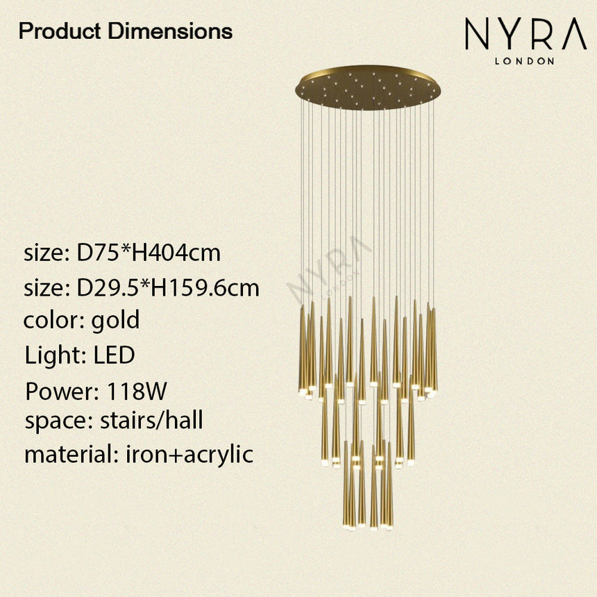 LED Chandelier with Remote Control for Large Spaces
