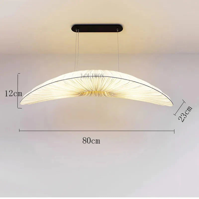 White Fabric Chandelier Pendant Light