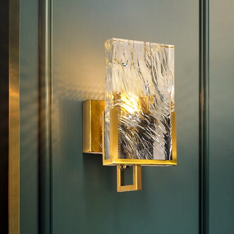 Crystal wall lamp for bathroom and hallway decor