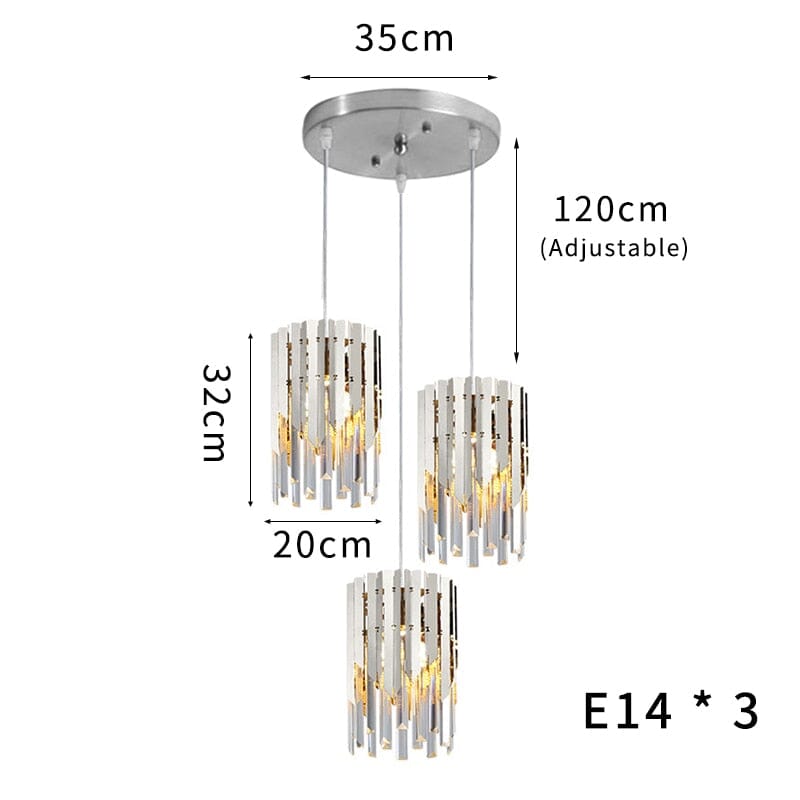 Square Crystal Chandelier for Dining Room Ceiling