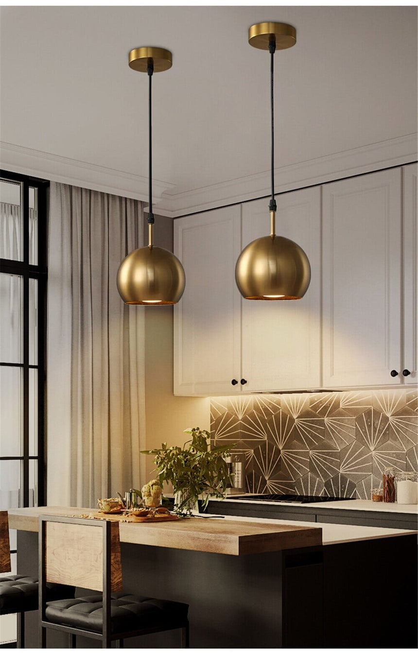 Elora Brass Pendant Light with Industrial Chic Finish