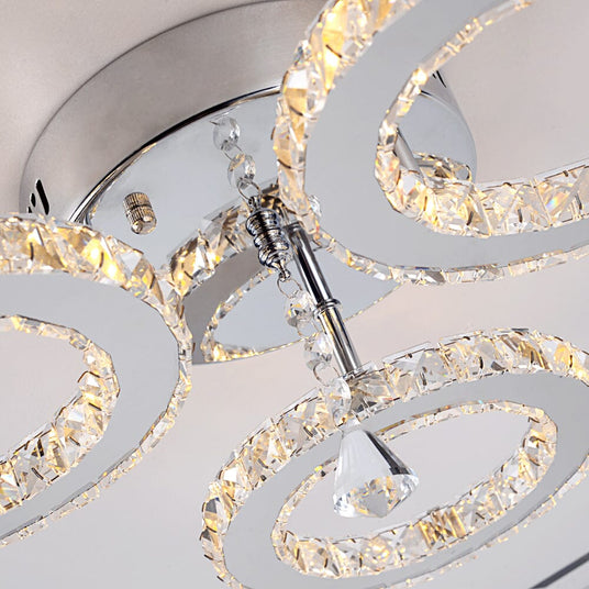 Chandelier - Chrome-Plated Metal Frame Detail