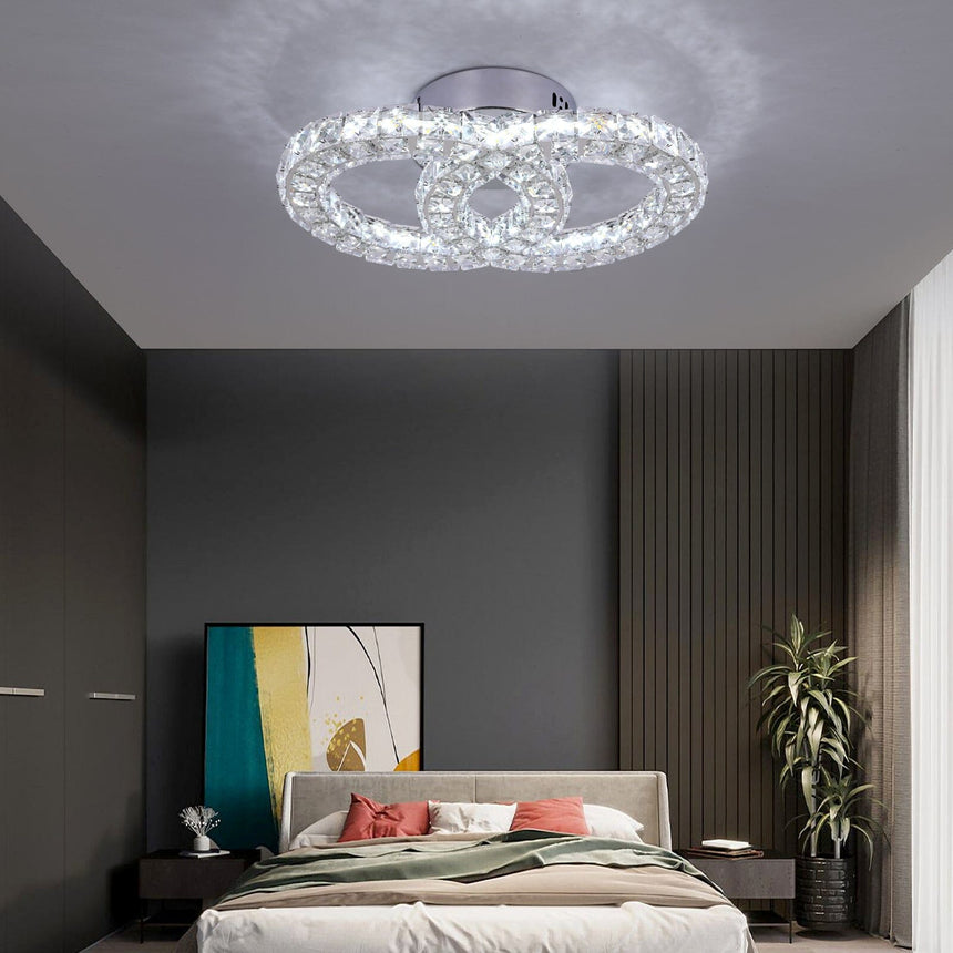 Crystal accent light fixture