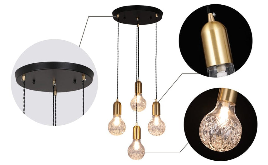Bexley Crystal Drop Pendant Light for Dining Room