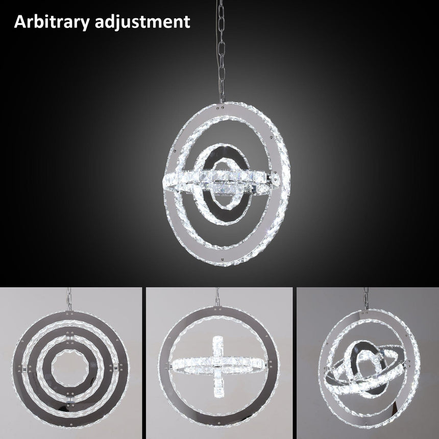 Modern LED ring chandelier for living room decor