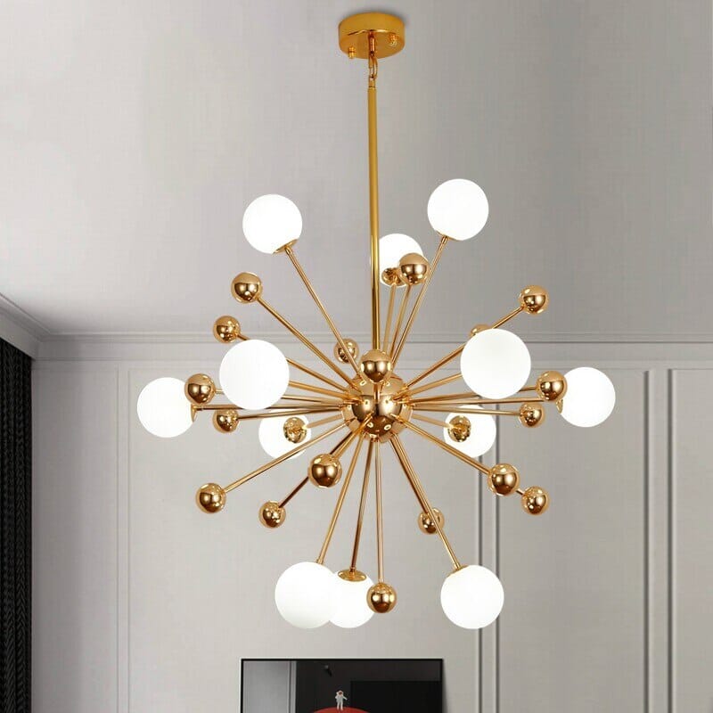 Liora Chandelier Installed Above Living Room
