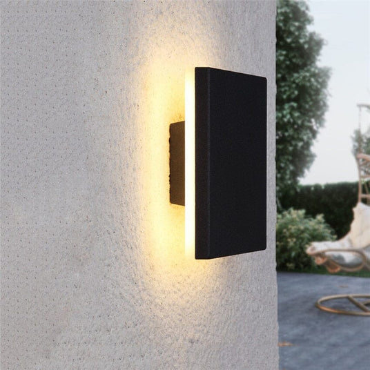 Patio light fixture with warm glow