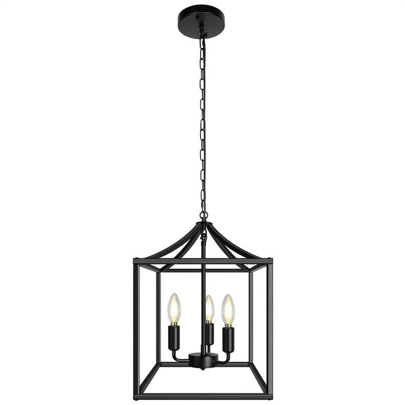 Black Metal Chandelier Two Size Variants Design