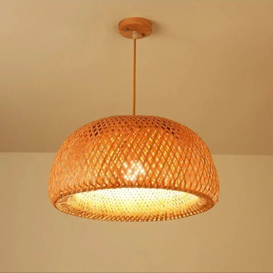 Handmade rattan hanging lamp for living room