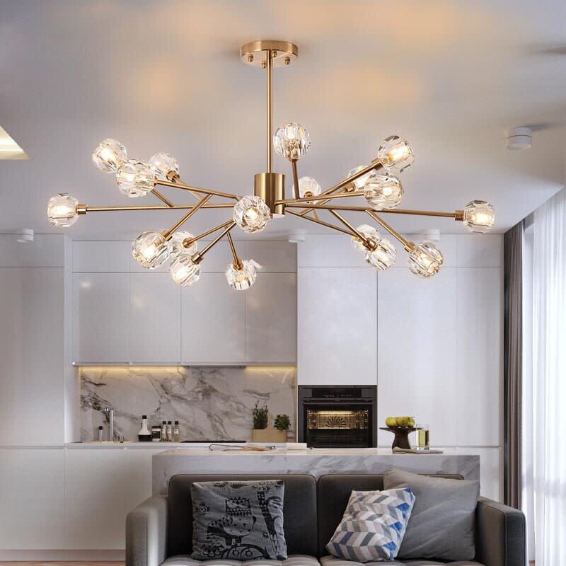 Seraphine Chandelier - Polished Copper Accent Detail