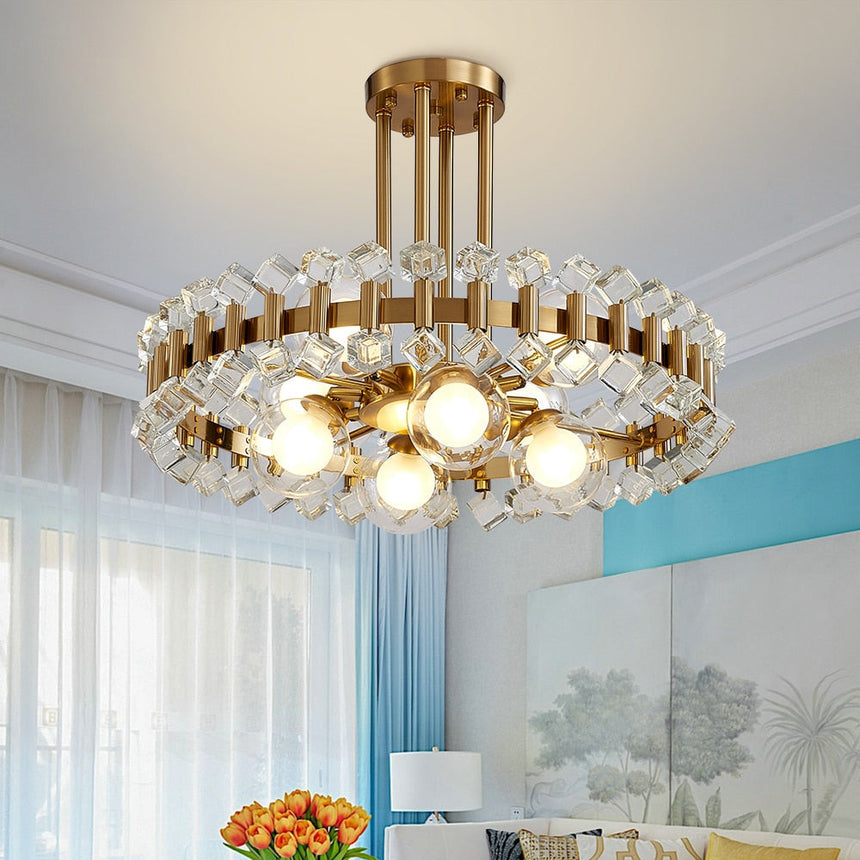 Lumira Chandelier Bottom Angle Close-Up Detail - OpalDwell