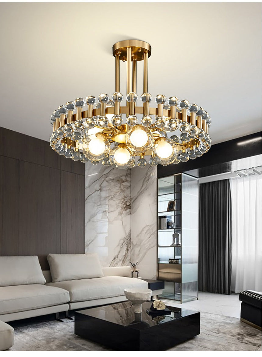 Lumira Crystal Chandelier Close-Up Crystal Detail - OpalDwell