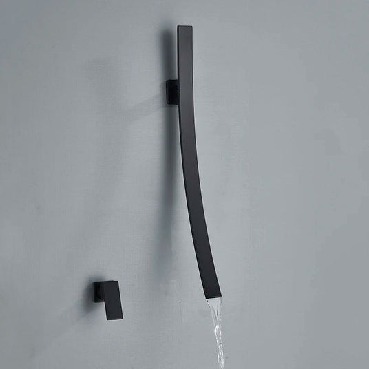 Wall mounted bathroom faucet - minimalist metal body