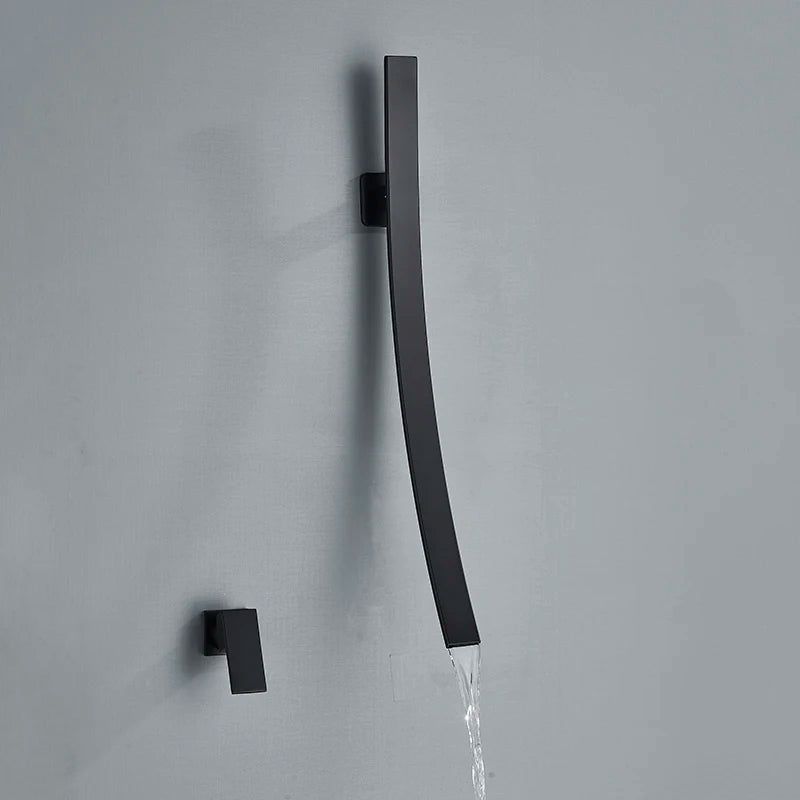 Wall mounted bathroom faucet - minimalist metal body