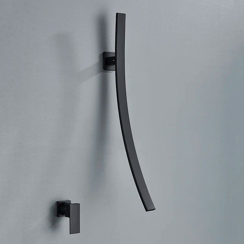 Wall mounted bathroom faucet - arc spout design
