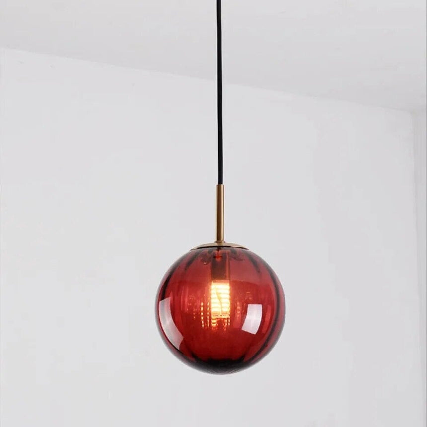 Glass and Iron Bubble Glass Pendant Light for Kitchen Lighting | OroDwell