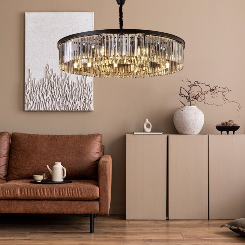 Tavian Chandelier - Cascading Crystal Design Detail