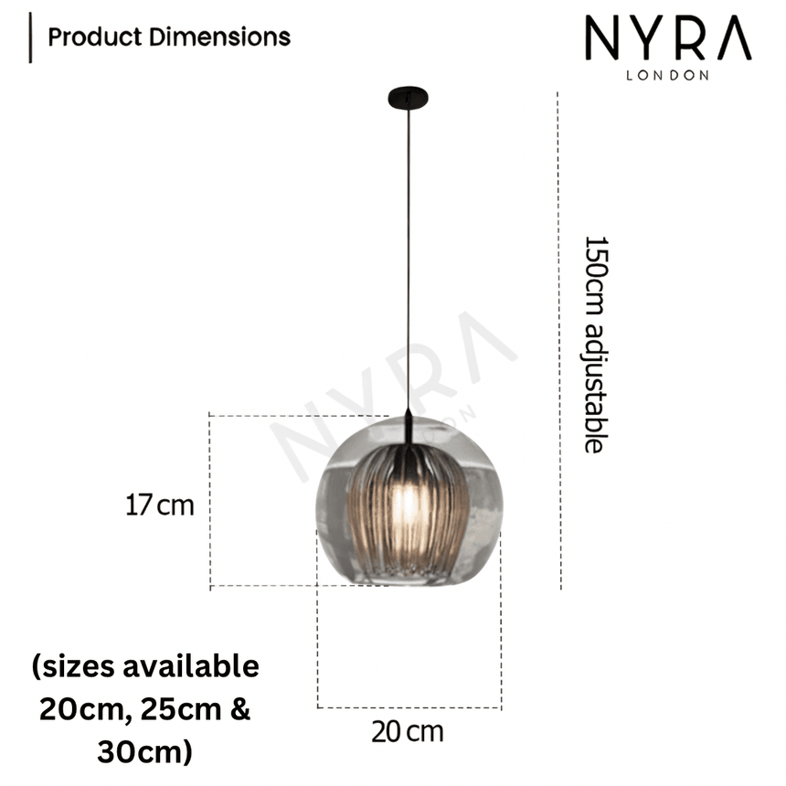 Aluminum and Glass Pendant Light for Dining Room Lighting | OroDwell