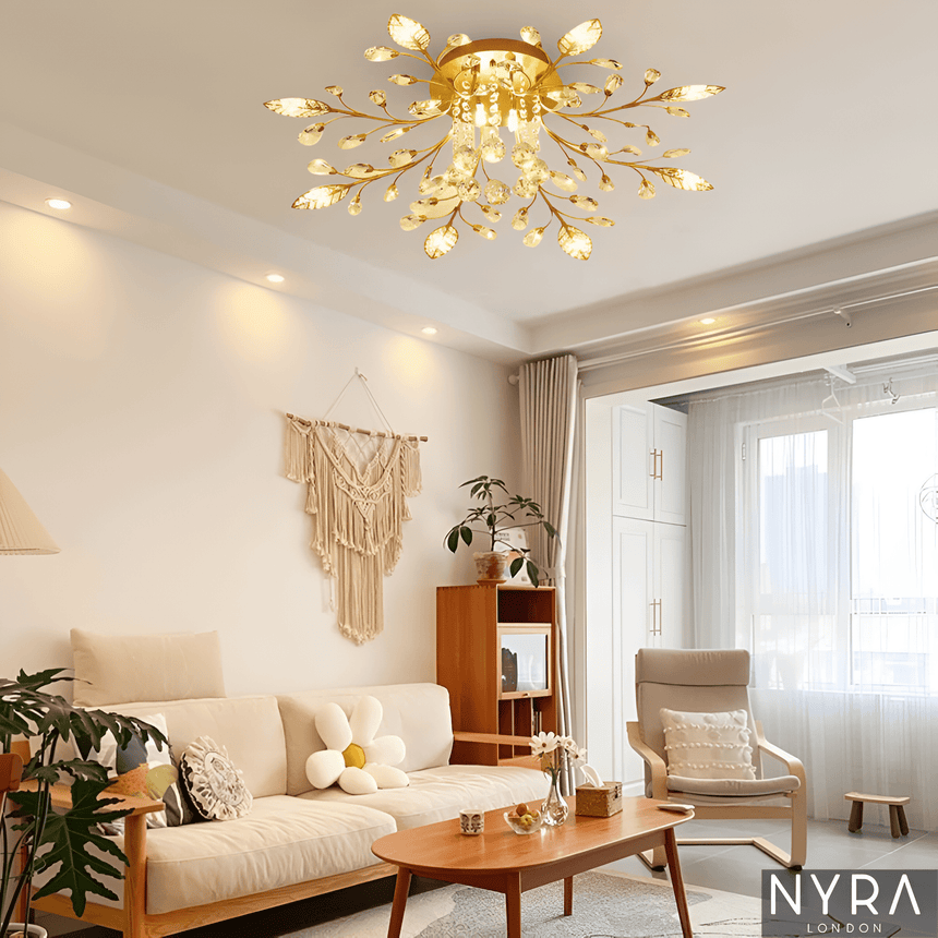 crystal finish iron chandelier design