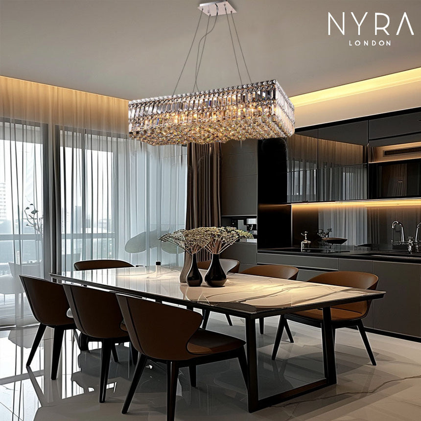 Jade Crystal Chandelier for Living Room
