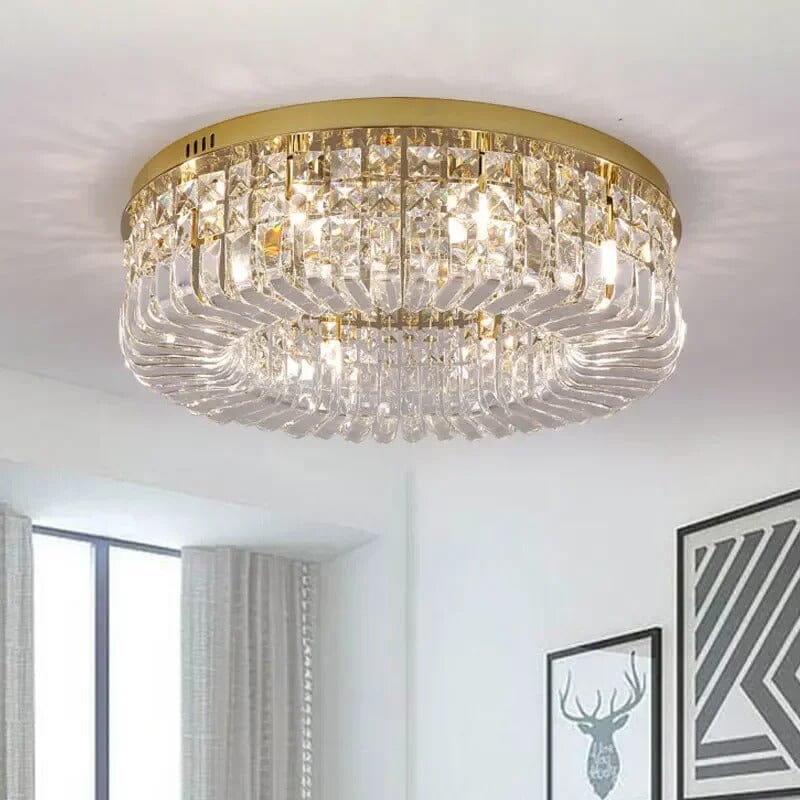 Crystal Flush Mount Chandelier for Classic Interiors