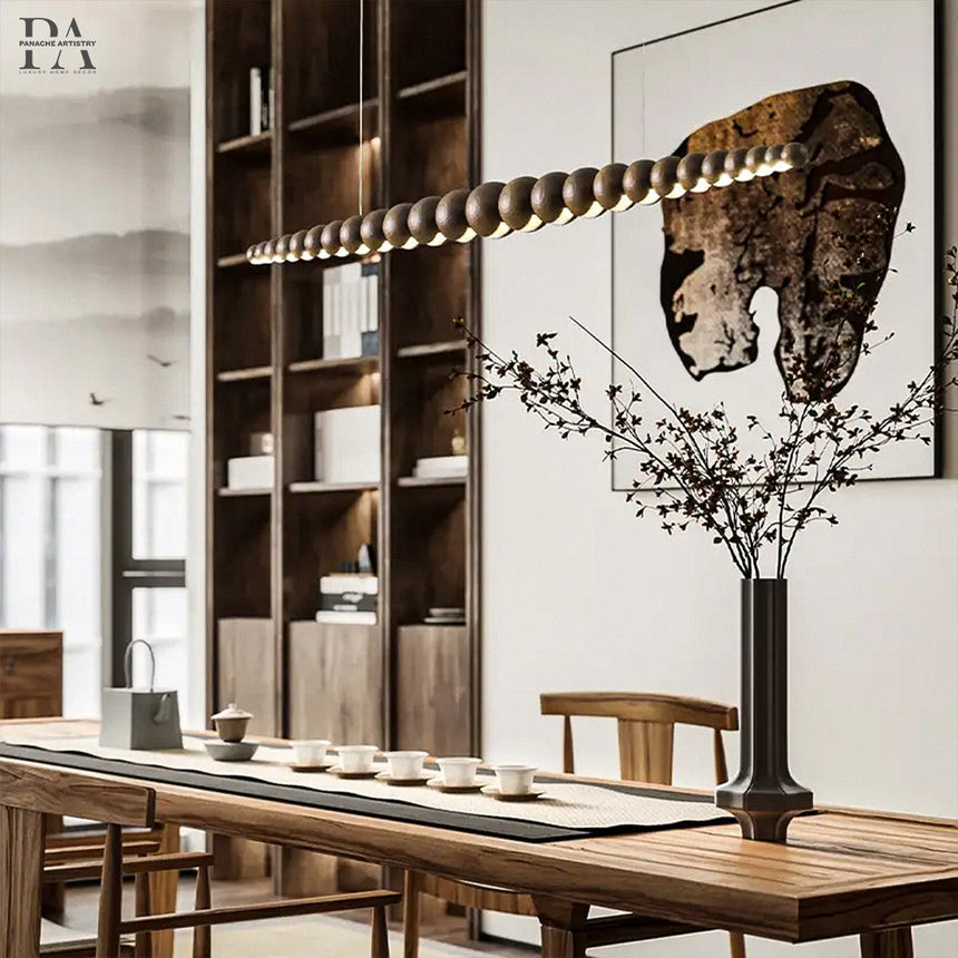 Wood pendant light LED for modern homes decor