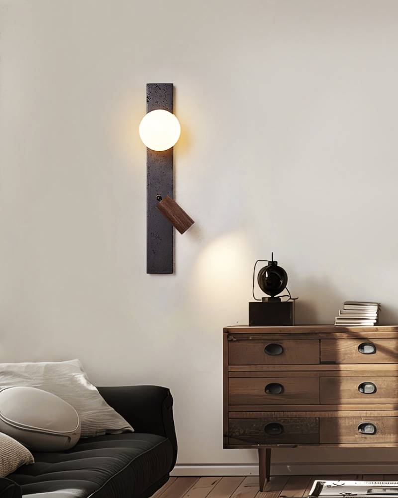 Travertine Wall Lamp for Living Room Decor
