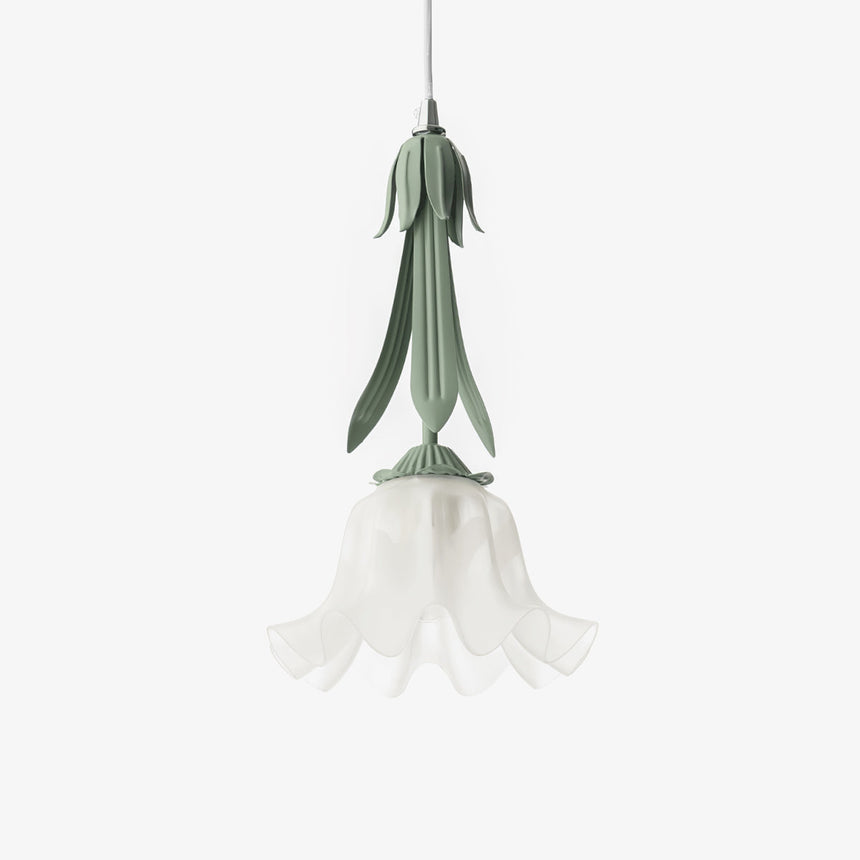 Acrylic Pendant Light With Floral Design - OroDwell