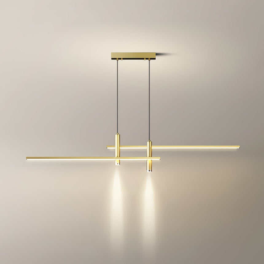 Gold Metal Pendant Light Modern Accent