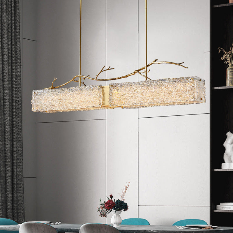 Glass Chandelier Fixture Detail