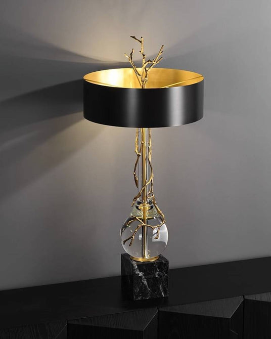Marble and Metal Table Lamp for Modern Homes