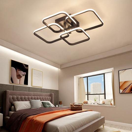 Aluminum Chandelier with Acrylic Cover Detail