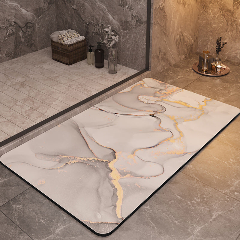 Antibacterial non-slip bathroom mat with quick-dry surface