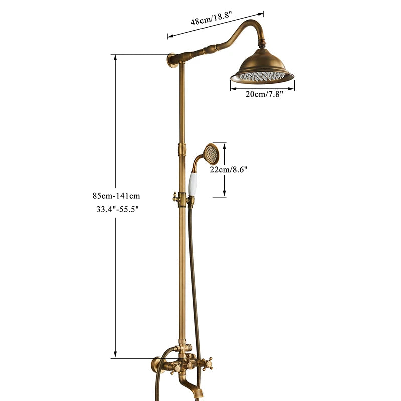 In-wall shower system - solid brass body