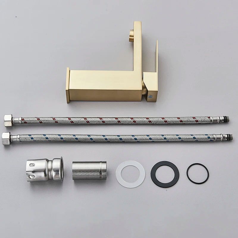 Stainless steel bathroom faucet - deck mounted installation