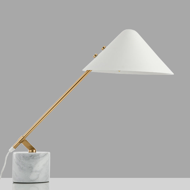 Marble and Metal Table Lamp for Home Interior