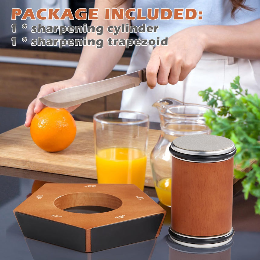 Quellio Edge Wood Base Sharpener – Precision Edge Control