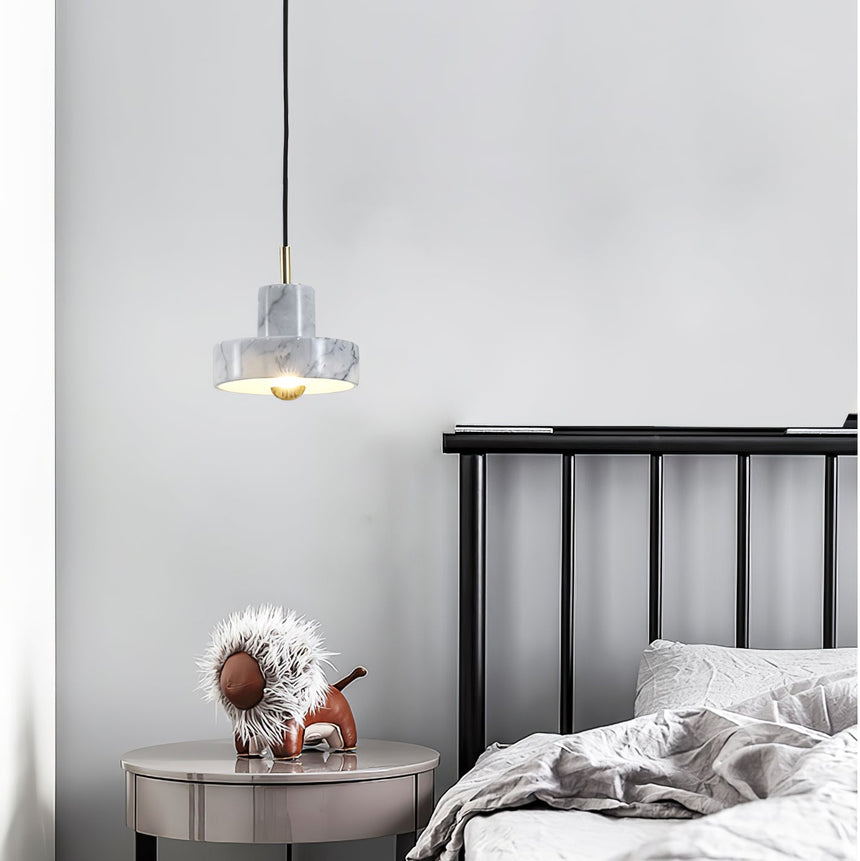LueurMarble Marble Pendant Light Close-Up Detail - OroDwell
