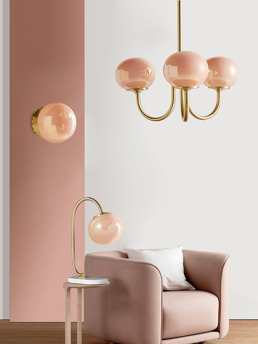 Pink Glass Chandelier Chic Color Palette Design
