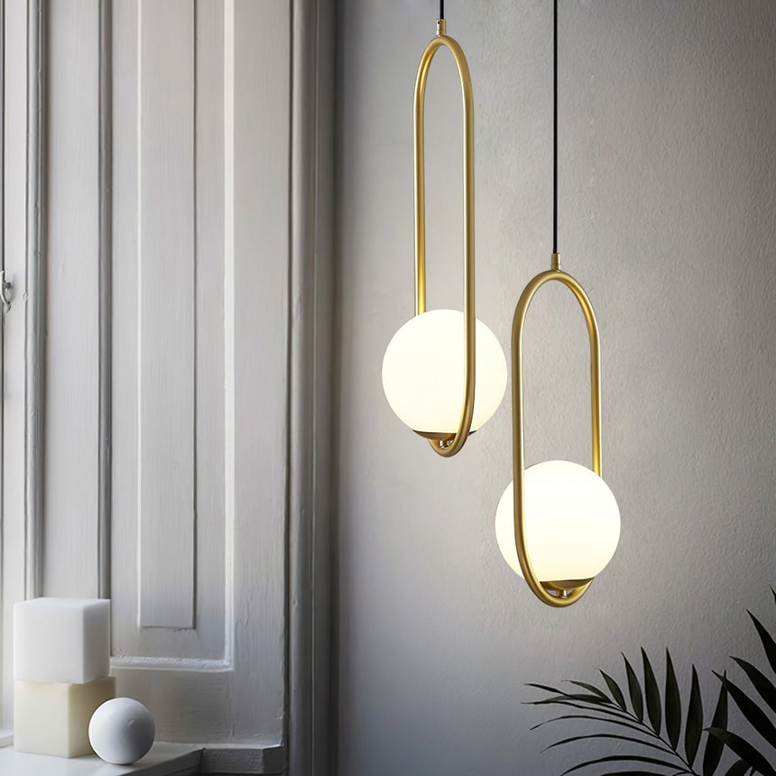 Lyra Modern Glass Pendant Light – Hero View - OroDwell