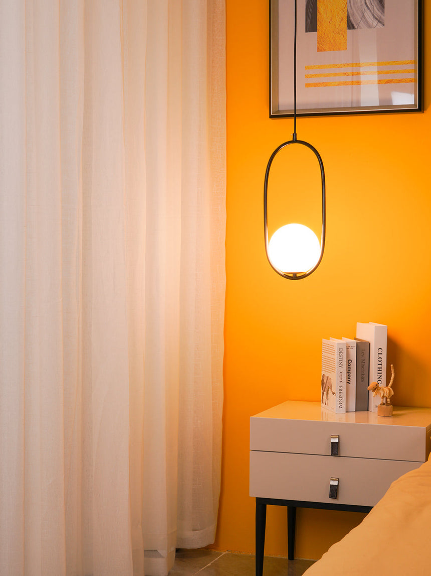 Glass Pendant Light Silhouette Detail View - OroDwell