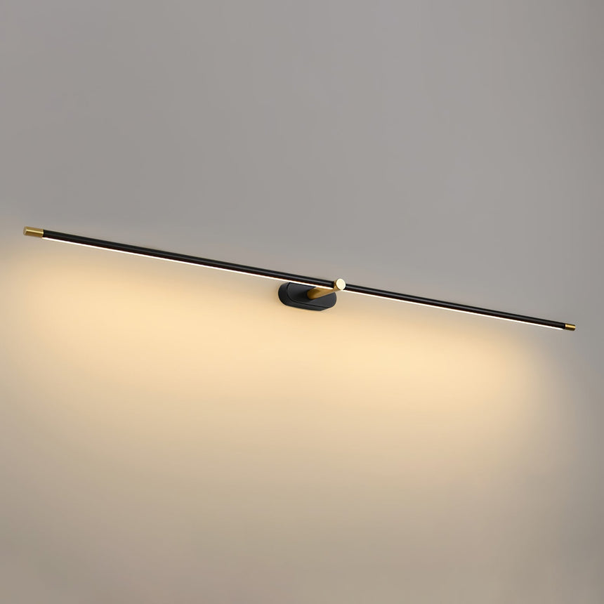 Acrylic wall lamp battery indicator close-up