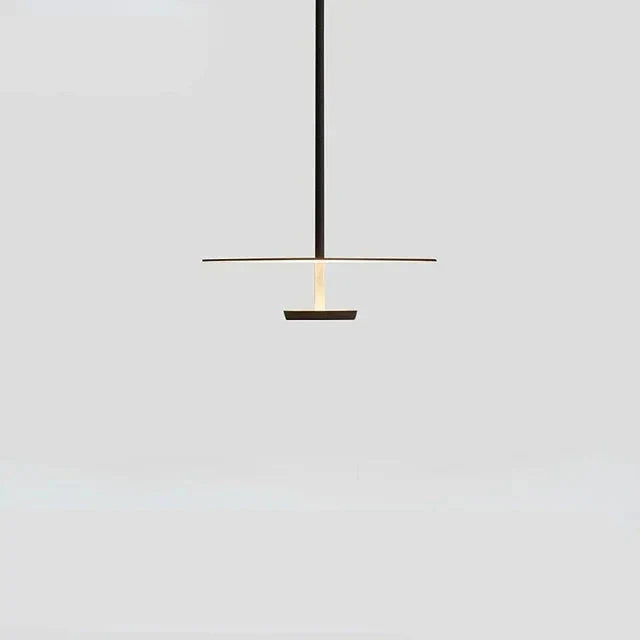 Arc Ring Pendant Light Installed Overhead OpalDwell