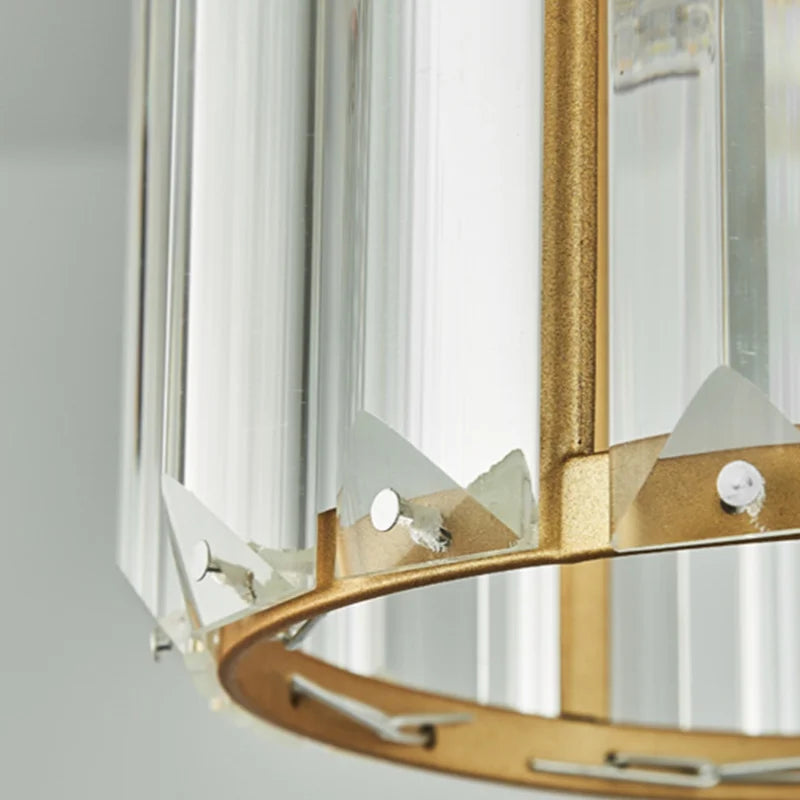 Crystal Pendant Lamp for Balcony and Entryway Lighting