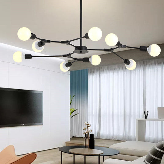 Brass Chandelier - Brushed Brass Finish Detail