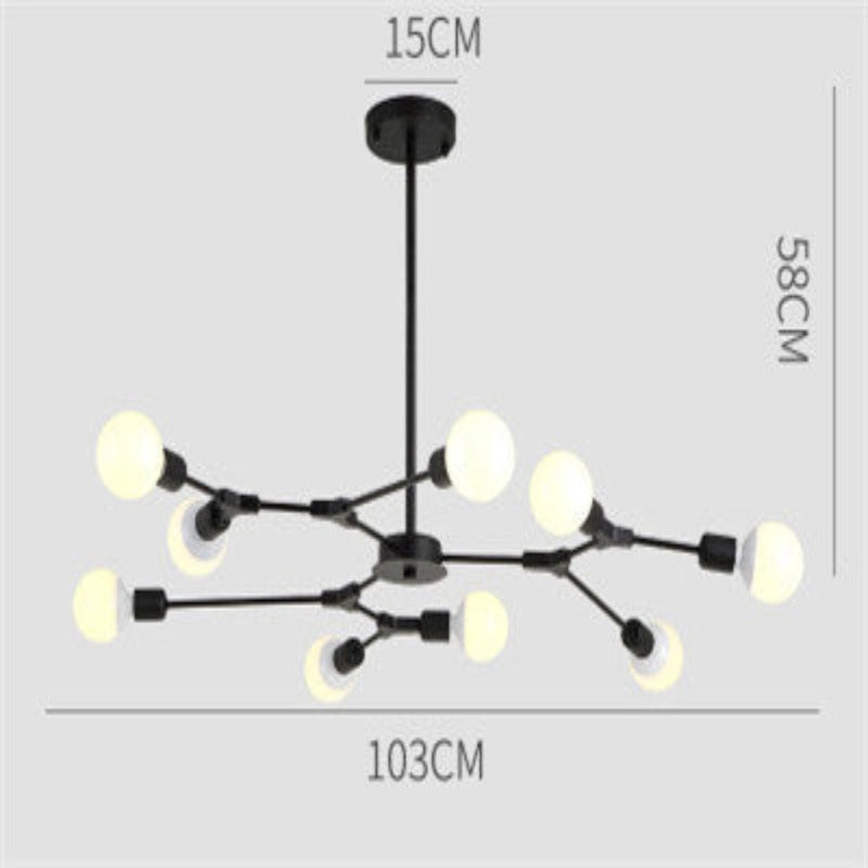 Modern Glam Brass Chandelier - Entryway Lighting Accent