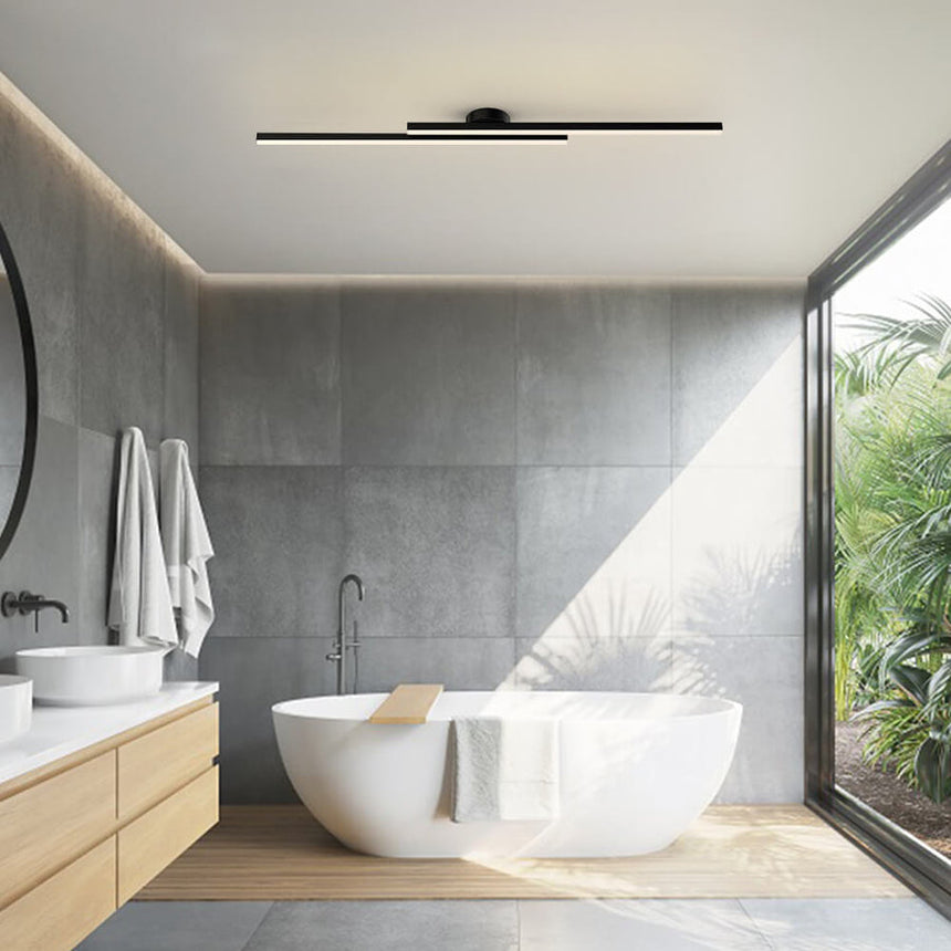 Semi flush ceiling light installation view