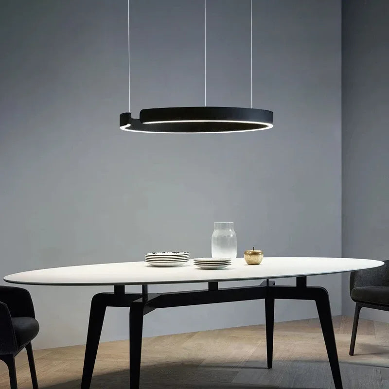 Metal pendant fixture for bedroom lighting
