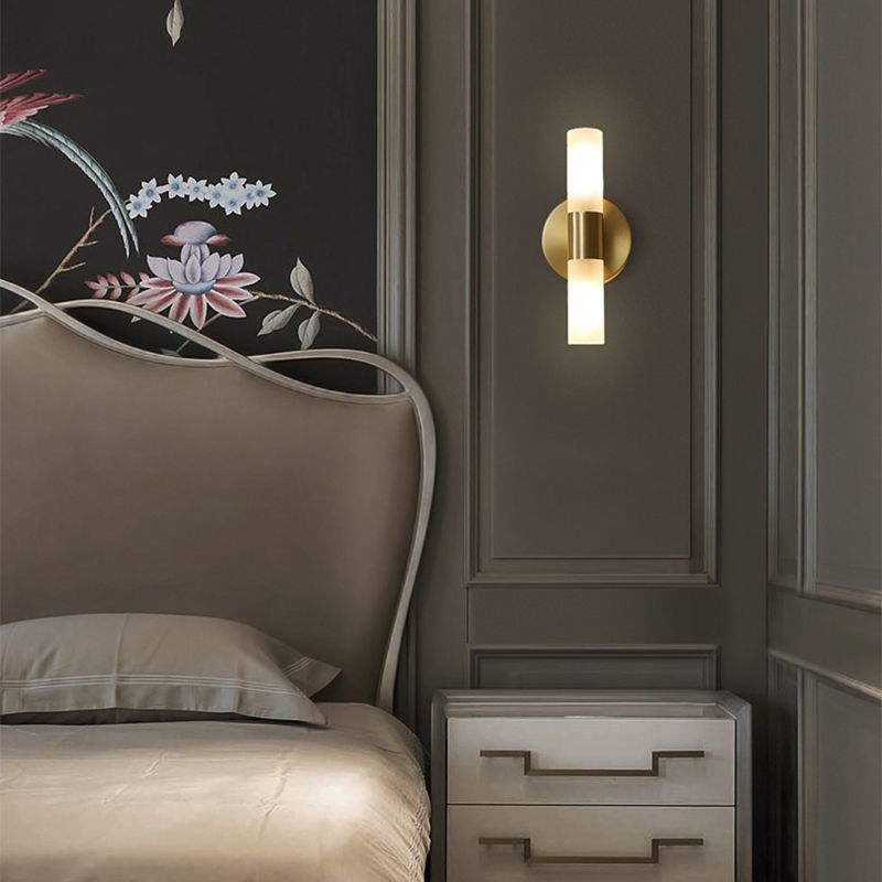 Warm glow wall sconce for living room
